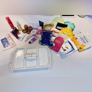 Beauty Bundle with Bow Triple Trinket Tray